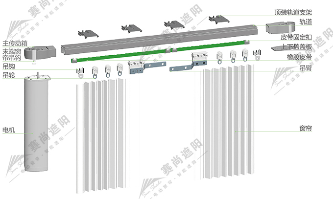 電動開合簾產(chǎn)品結(jié)構(gòu)圖 電動開合簾產(chǎn)品結(jié)構(gòu)圖