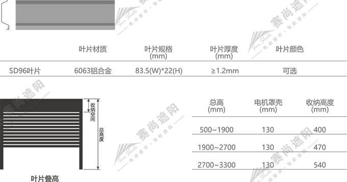 SD96升降調(diào)光百葉葉片參數(shù) SD96升降調(diào)光百葉葉片參數(shù)